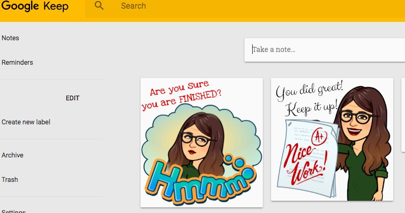 Shewell_In_6th's tweet image. Excited to debut my customized feedback bitmoji's on #googlesuite!! Collaborating with fantastic educators is the best!! #sjsdinnovation #edcampstjoe #googlekeep #googledrawings #titanpride #sjsdproud
