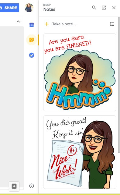 Shewell_In_6th's tweet image. Excited to debut my customized feedback bitmoji's on #googlesuite!! Collaborating with fantastic educators is the best!! #sjsdinnovation #edcampstjoe #googlekeep #googledrawings #titanpride #sjsdproud