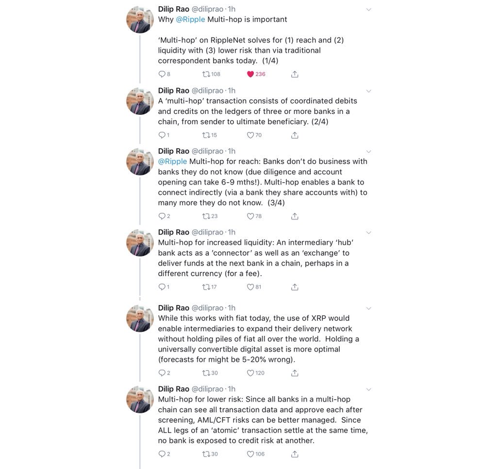 Florian7788's tweet photo. Explanation of Multi-hop by @JoelKatz and @diliprao 

#XRP #Ripple https://t.co/ZyeAFd0jU9