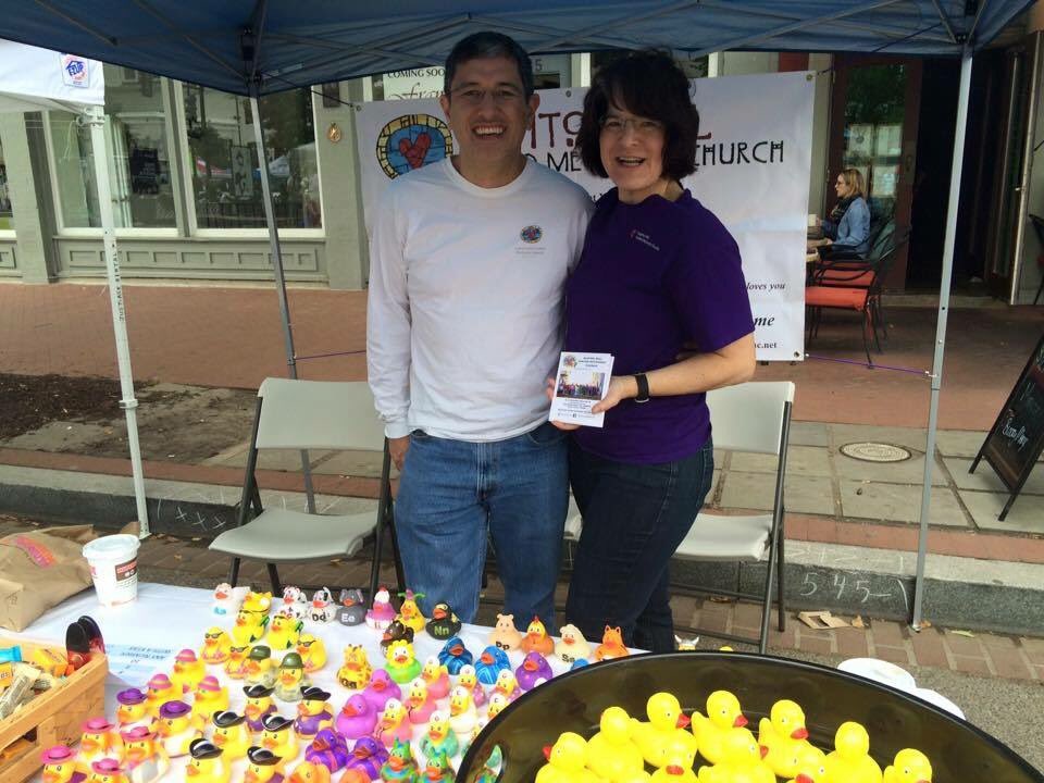 CapitolHillUMC's tweet photo. Hello, neighbors! Stop by @BarracksRow sometime between 11-5! We can’t wait to meet you! Happy #BRFallFest! #TheHillisHome #🐥 https://t.co/UE9mLLZYy7