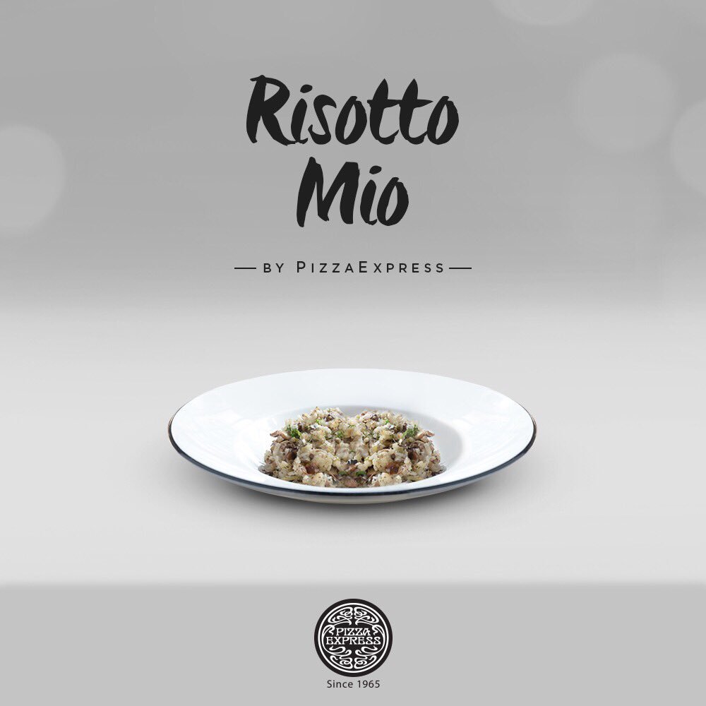 Simple yet tastefully done. Savor this Italian delight dished out in the form of creamy white wine risotto with the woody flavour of mushrooms, crunchy pine nuts and finished with emilgrana, fresh parsley &amp; white truffle oil. #PizzaExpressIn 
#pizzaexpress #rosotto #italiantwist