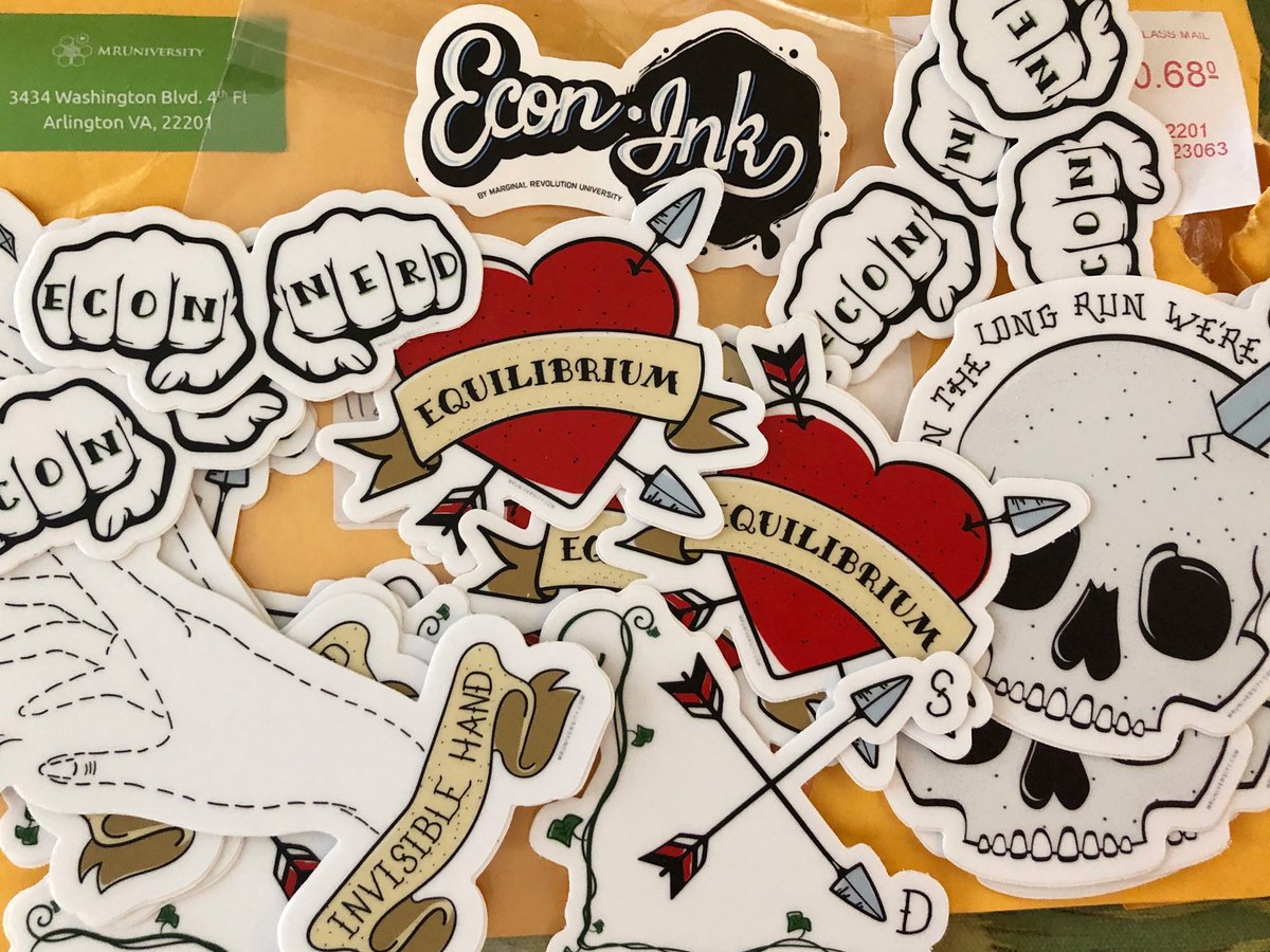 kuliksroom's tweet photo. Got some fun goodies in the mail today from @MRevUniversity for our Macro students! Now, how to distribute the wealth... #stickers #apecon #econink ๐๐๐ https://t.co/8feBf13jq1