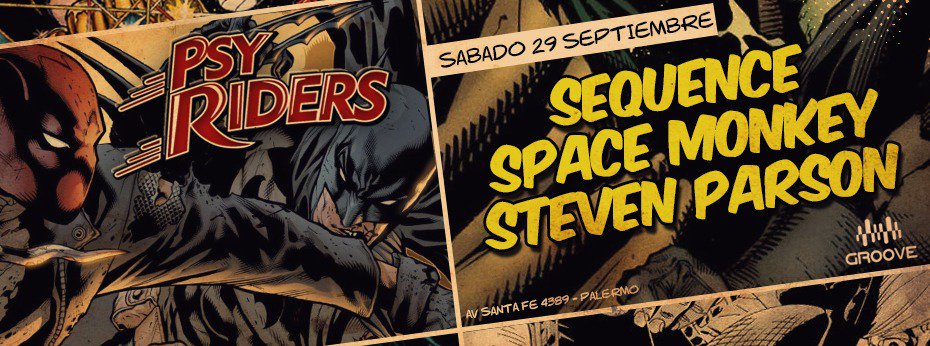 StevenTparson's tweet photo. Llegó el día! #PsyRiders #Sequence #SpaceMonkey #StevenParson #RPC #Groove #Psytrance #FullOn #Agarrate #ProductoNacional #EntradaFree #NoHayExcusa https://t.co/mt5WhANuEF