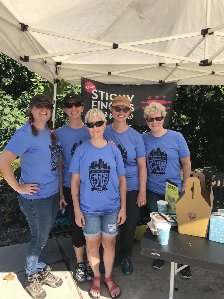 BikeArlington's tweet photo. @TSFRacing holding down the fort at the Arlington Mill Community Center where riders are learning to pack wounds and filling up their water bins. #DRTArlington #ARLPrep2018 #NATLPrep #ArlingtonBikes #dcbikes https://t.co/X4Hvu8Bv1t