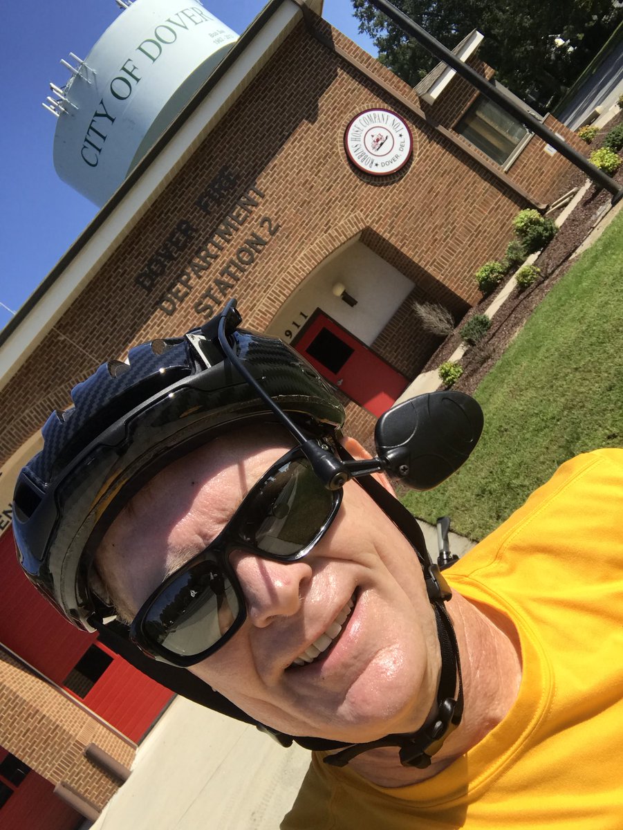 50 miles. Dover DE. Sun’s out. Lunch time.