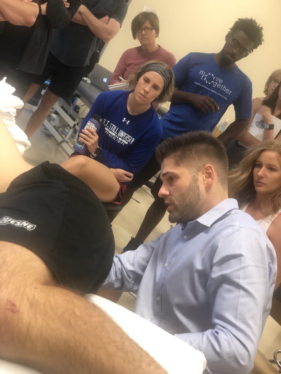 DrSeanDPT's tweet photo. @HobbsMasters Senior Tutor @TommyDPT starting day2 of DIN1 off w some side lying lumbar approaches in #PhxAz #BeyondTrPts #SegmentalReasoning #ClinicalReasoning https://t.co/5uqsAdGz9b