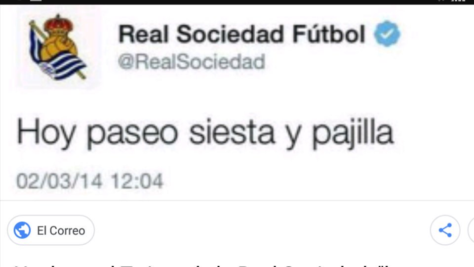 Mira que queremos a nuestro CM,pero nunca podrá ser tan sincero como el de la <a href="/RealSociedad/">Real Sociedad Fútbol</a>