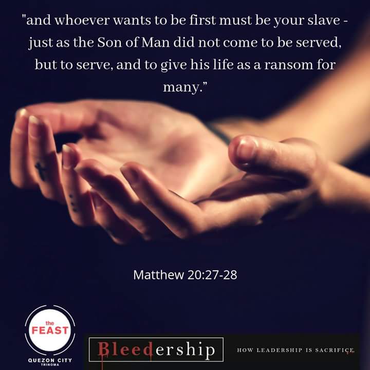 TheFeastTrinoma's tweet photo. Great leaders are humble servants.
Join us again tomorrow from 9:30AM to 11:30AM at Trinoma Cinema 3 as we conclude Bleedership: How Leadership is Sacrifice #TheFeastQCTrinoma #Bleedership #YouAreLoved https://t.co/3FgampizYC