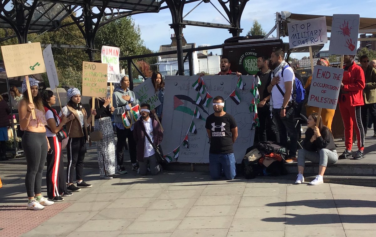 hjfpAizaria's tweet photo. Kentish Town today. Young people from Palestine, France  &amp;UK stage "Break the Silence about Palestine" demo. Leaflets ran out, but not the voices! #Palestine #Solidarity @camdenabudis https://t.co/uxj9BY0dEN