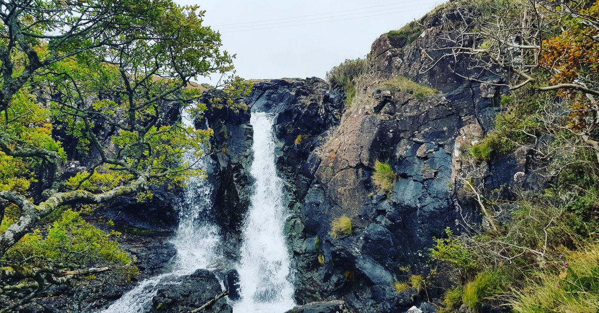 cycleabout's tweet image. Isle of Mull, water fall and view over to Ulva. #mull