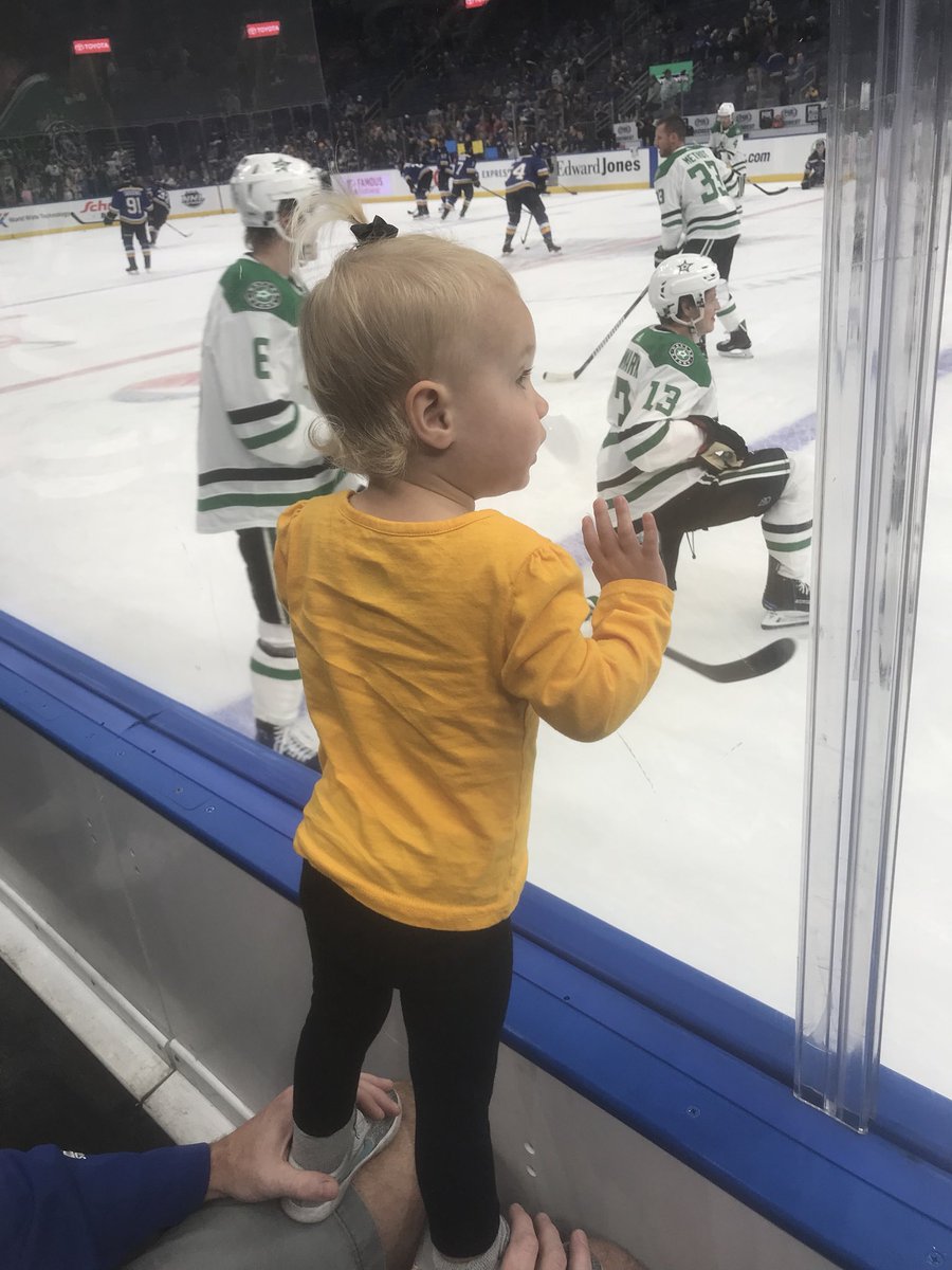 GrassBrittany's tweet photo. A big thank you to the @StLouisBlues for the tickets so our big hockey fan could watch another game! She even got a puck! #SheBleedsBlue #STLBlues #hockeygirl https://t.co/6DSdHMPkYz