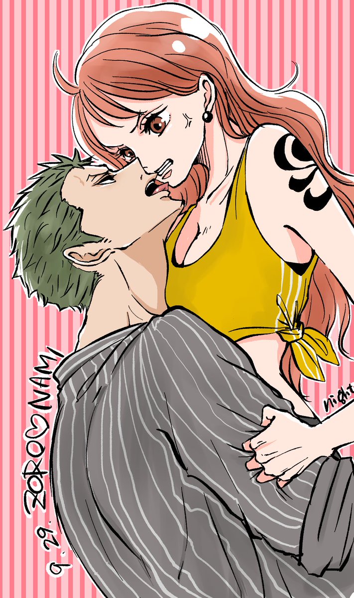 night__yoru's tweet photo. 終わってしまったーけど出会ってくれてありがとう #ゾロナミ出会いの日 https://t.co/ZRBDnShkr8