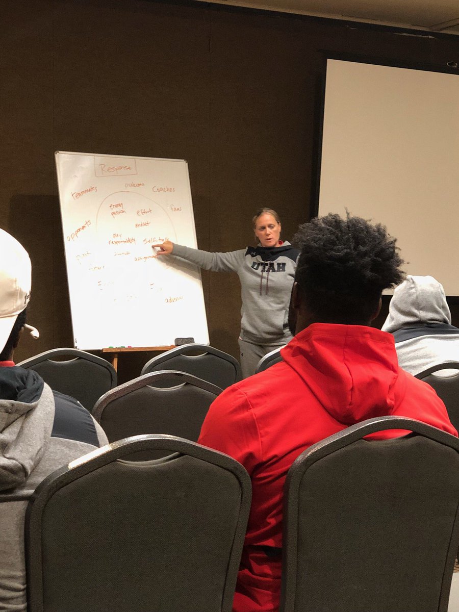 Last night’s “Mental Edge” session with <a href="/Utah_Football/">Utah Football</a> - training Mental Response ......
