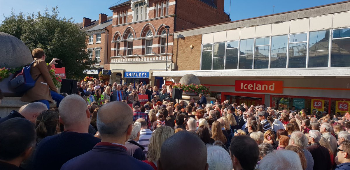 jeremycorbyn's tweet photo. Great to be out campaigning in Halesowen and Rowley Regis today.

It's these kind of towns, held back by years of under-investment and austerity, that Labour will transform when we rebuild Britain. https://t.co/qW4YbGSj3N