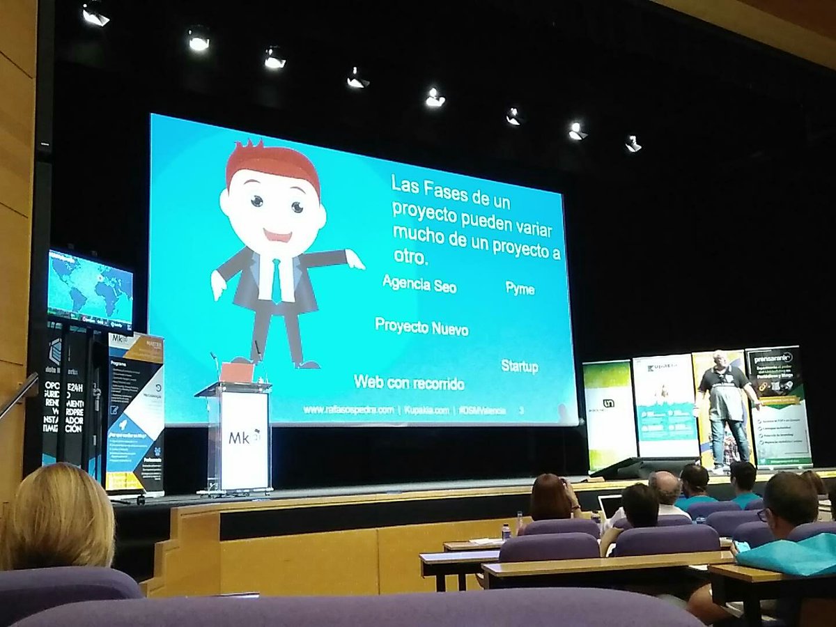 nachorosg's tweet photo. .@rafsos en #dsmvalencia  nos explica cuales son las fases principales para llenar el control de un proyecto #seo https://t.co/EdGmKFoOjT