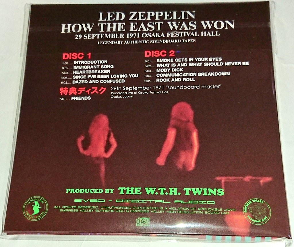 Led Zeppelin How The East Was Won レアボックス Led Zeppelin – How The East Was Won – 2 x CD (Unofficial Release