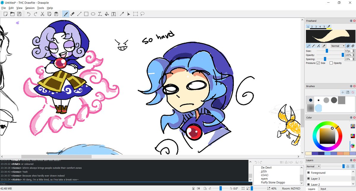 Me and @Gemu_Peachems  fighting each other. 