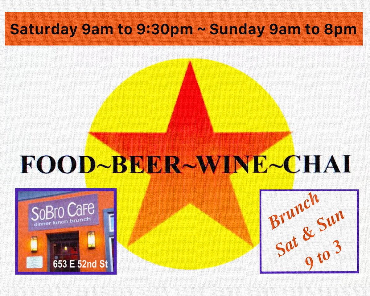 SoBroCafe1's tweet photo. Stop in for Brunch this Weekend! 🍷 https://t.co/XbboI3a71S  @sobroindy @sobrocafe1 #sobrocafe1 https://t.co/Zg3v9eS0lL