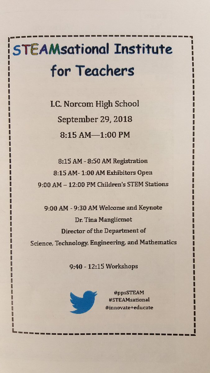 portsmouth_stem's tweet photo. We should be "assessing our students not by the regurgitation of knowledge but by the application of skills." Thanks for the inspiring message Dr. Manglicmot! #PpsSteam @PortsVASchools @ICNorcomHigh @ICNHS_SCIENCE https://t.co/qyJHFsUA1X