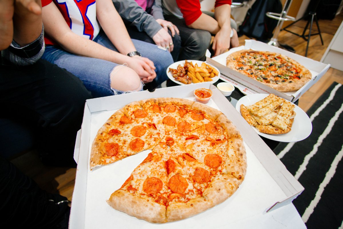 PapaJohnsPROV's tweet photo. Pizza and Football ππ are the answers. (Who cares what the question is) #LetsGo #Footballszn #Pizzaszn #GameWatchParty https://t.co/WsaDogGH94