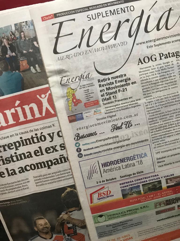Si no compraste #Clarín ... vista este link goo.gl/CQLgbY
Los esperamos a todos en #AOGPatagonia2018 y en #HidroenergeticaAmericaLatina2018 #energia #oil #gas #oilandgas #energy #irongroup #mellorgoodwin @FestoArgentina <a href="/edelflex/">Edelflex</a> <a href="/SwissMedicalG/">Swiss Medical</a> @industriasclarck