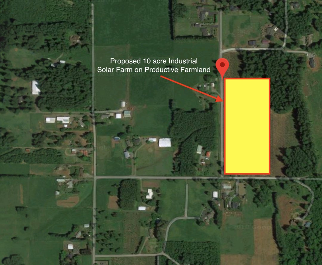 ProtectFarmland's tweet image. Should 10 ac. of productive land be removed from production to make way for an industrial solar farm near residential homes? @clackamascounty is considering application. Zoning application # ZO398-18C @1000friends #protectfarmland #Beavercreek #solarfarm