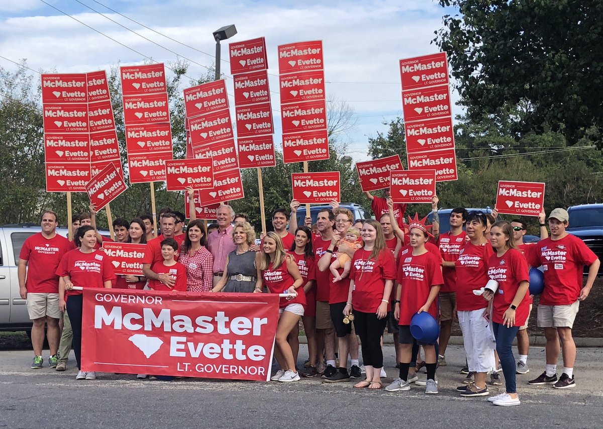 PamelaEvette's tweet photo. Phenomenal morning at the Irmo Okra Strut parade! Wonderful to see so many enthusiastic young people getting involved. It's never too early to start teaching our children about their civic duties & our conservative values. #SCRepublicans #BabiesBackHenryMac #McMasterEvette https://t.co/3o1VnByGuM