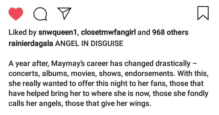 flyer_chavz's tweet photo. "She really wanted to offer this night to her fans,those that have helped bring her to where she is now,those she fondly calls her angels,those that give her wings."

I love you,@maymayentrata07!😭❤

#RegallyMAYWARD https://t.co/m9et2IHfM3
