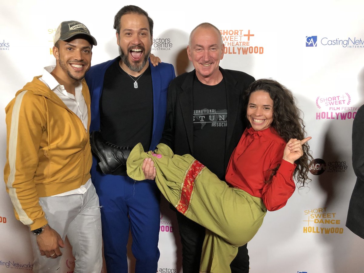 MiriamaCreative's tweet photo. @JaredGrange @elenarojasfilm @MickGarcia  @markcleary &amp; Mark Cleary @ShortnSweetHTF #redcarpet https://t.co/6S6VNwfm3s