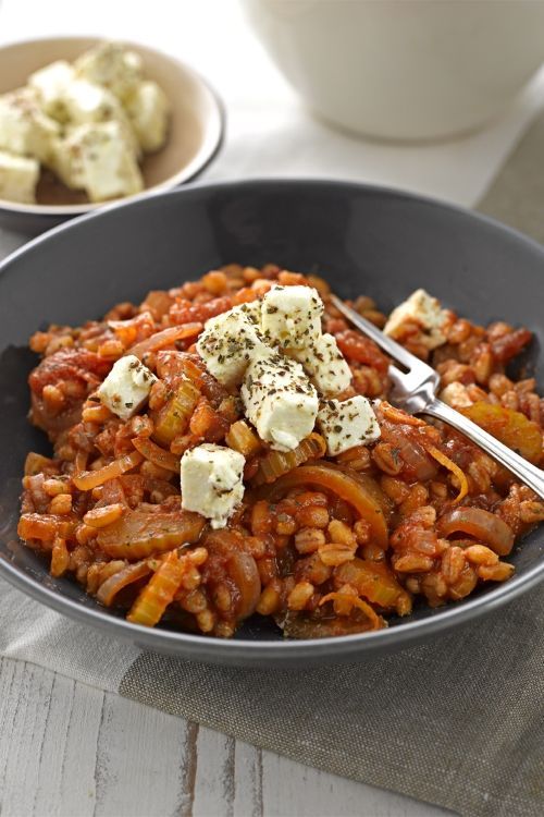 vegsoc's tweet image. Are you a risotto fan?  #recipe Pearl Barley Risotto with Feta Cheese buff.ly/2InyCYN
