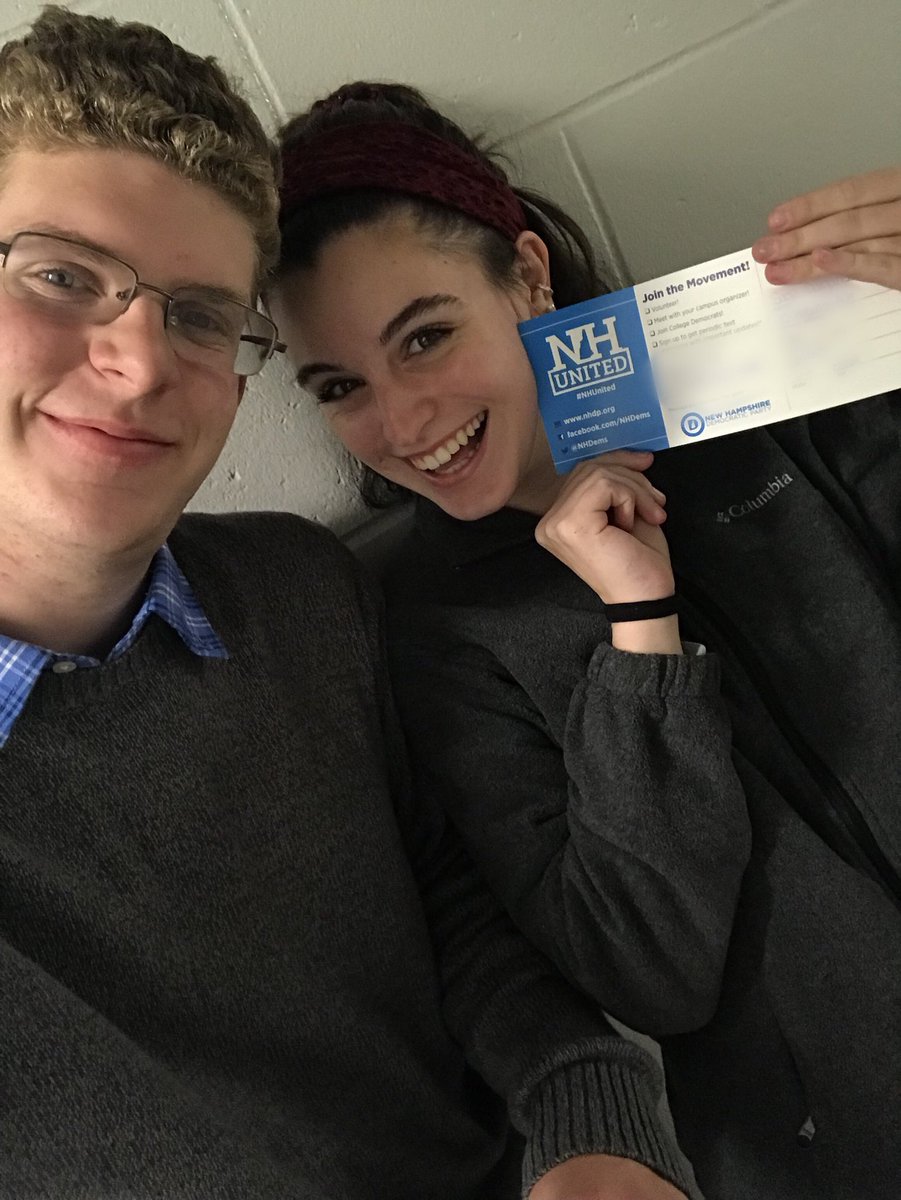 TEDumbldore's tweet photo. My peps our canvassing #NHPolitics #nhunited #psunited @NHDems #weareplym #dreamteam https://t.co/xSaKagVcur