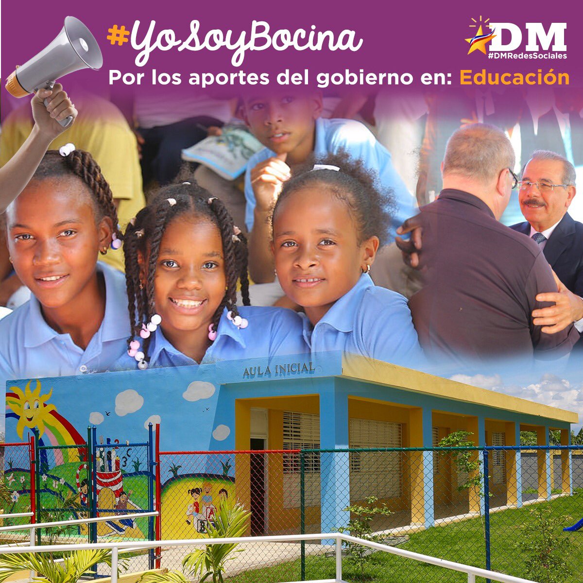 #PorQuéSoyBocina? Porqué Juntos con Danilo, estamos demostrando que se puede lograr una nación con mejor calidad de vida, más educación, e inclusión social.
#DMRedesSociales
#PorQueYoSoyBocina