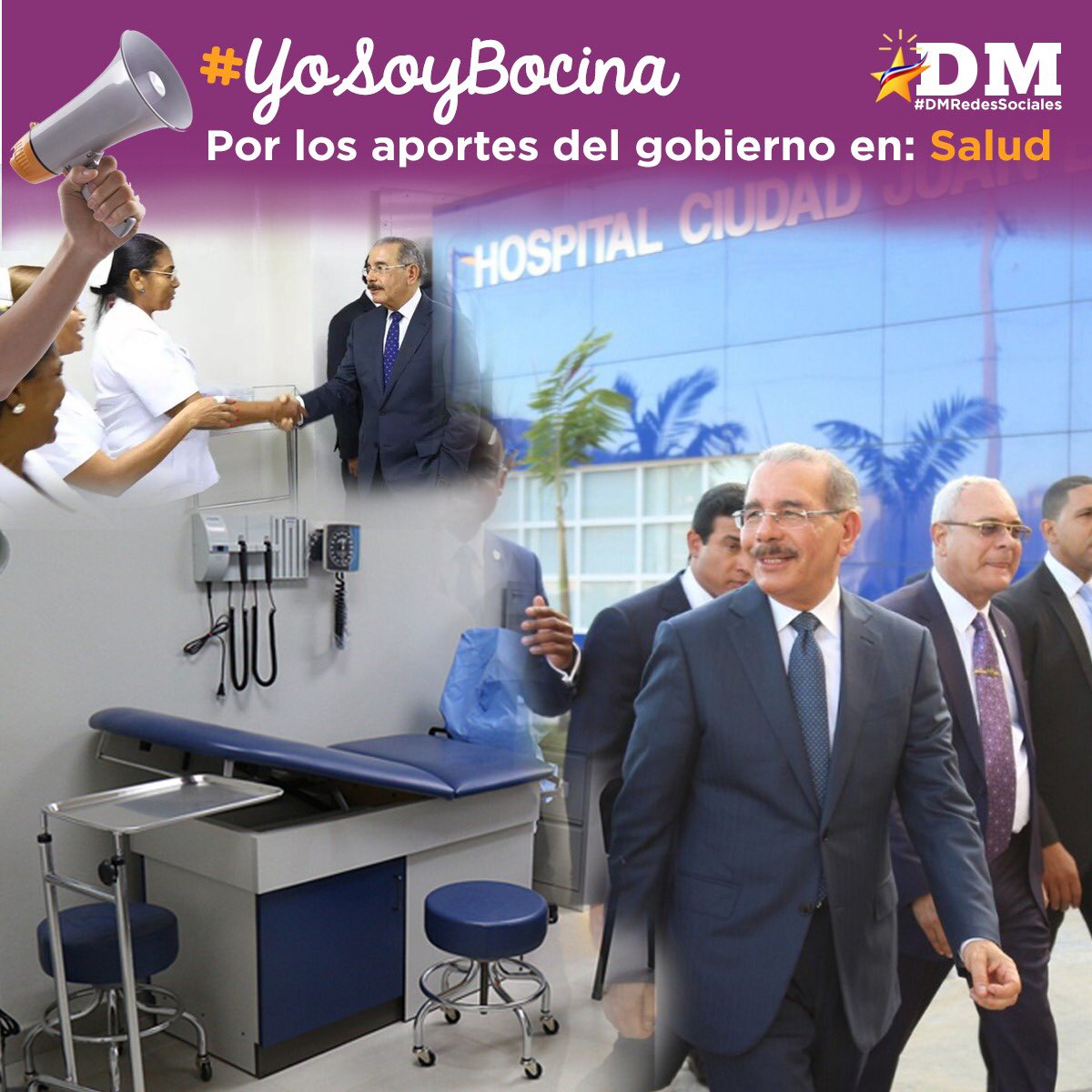#PorQuéSoyBocina? Porqué Juntos con Danilo, estamos demostrando que se puede lograr una nación con mejor calidad de vida, más educación, e inclusión social.
#DMRedesSociales
#PorQueYoSoyBocina