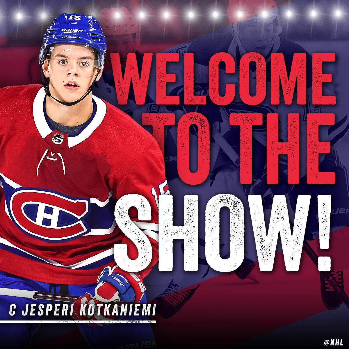 Hard work pays off, everyone.

<a href="/taikinajalka/">Jesperi Kotkaniemi</a> will start the season with the <a href="/CanadiensMTL/">x - Canadiens Montréal</a>. Congrats! 👏