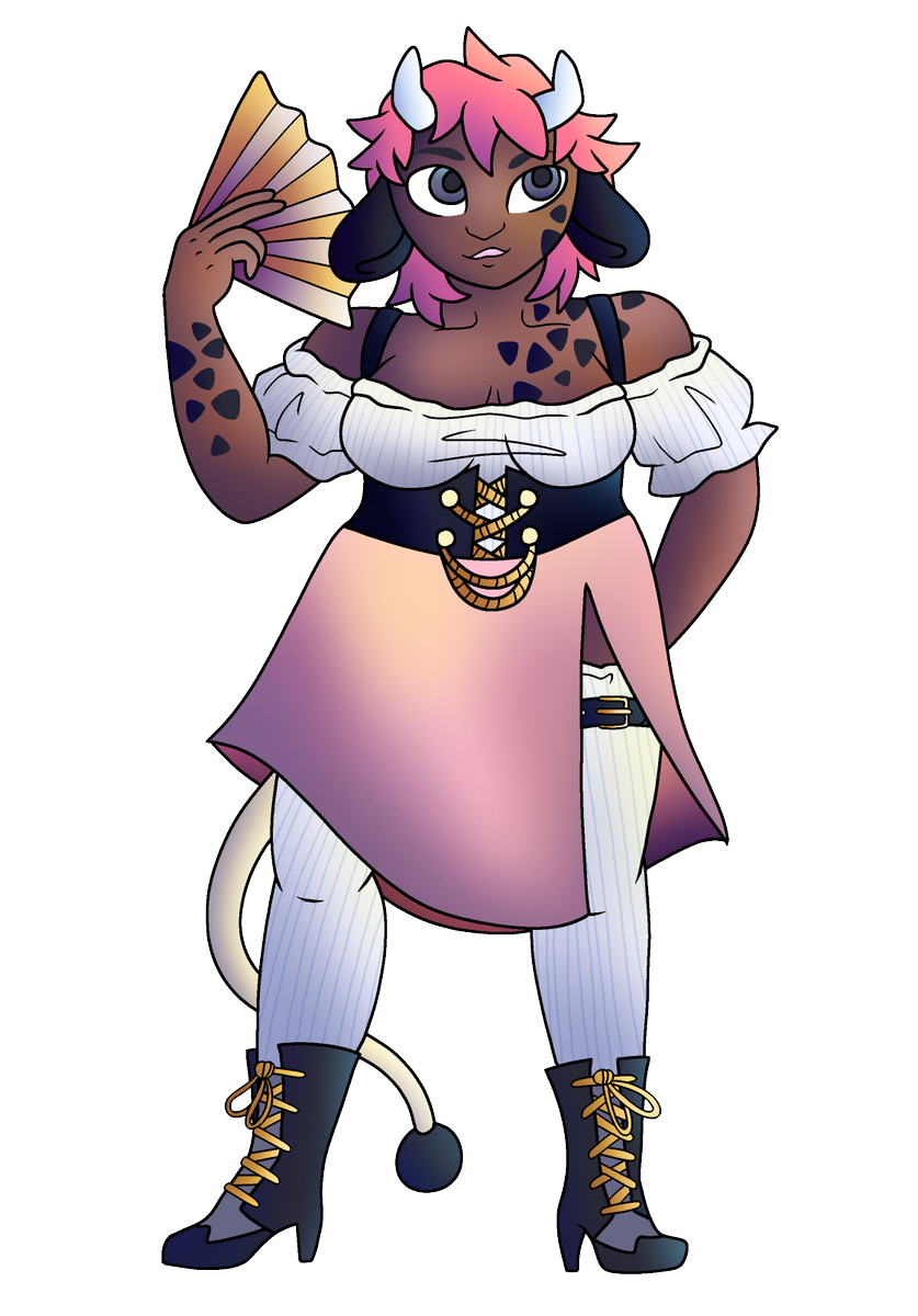 Sula Demers On Twitter Sketch Vs Finished Piece Tried Out A Different Shading Style On This Character And Love How She Looks Her Name Is Maude Horne 3 Miltank Pokemongijinka Gijinka Pirate