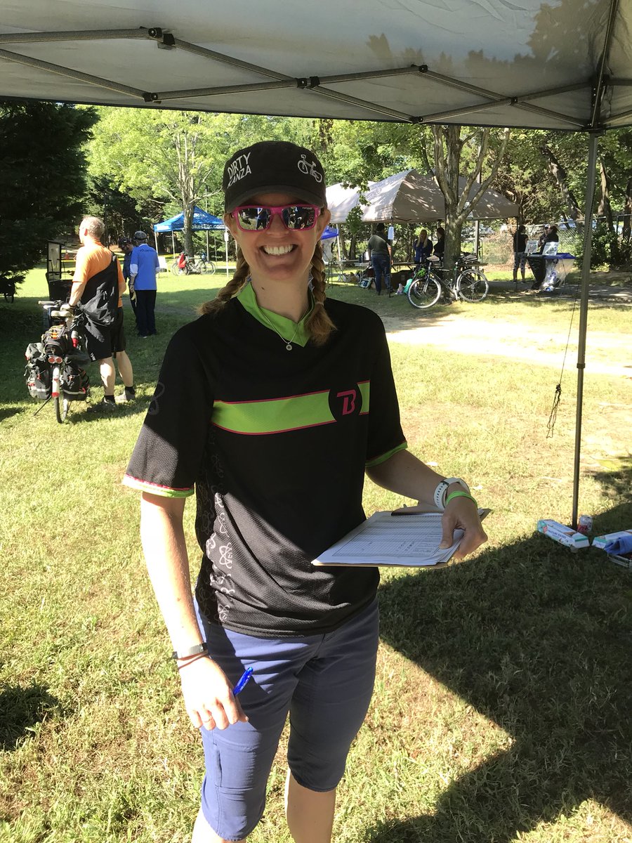 BikeArlington's tweet photo. The finish line is crowded and bikes are fully loaded. Weigh-ins and scoring are happening now. Winners to be announced at approx 2pm! Thank you @BikeneticFC and volunteers for counting! #DRTArlington @ReadyArlington #ArlingtonBikes #bikedc #ARLPrep2018 #NATLPrep https://t.co/tEOrjGfJk5