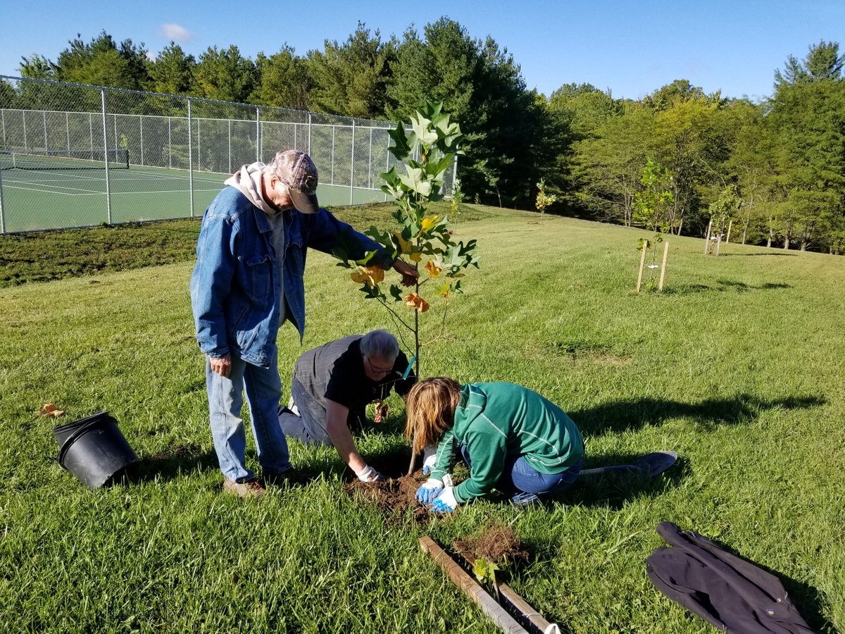 stclairregionca's tweet photo. Another successful #TDTreeDay! This was our first event in @LambtonShores & we planted 104 trees in short order. We even put @MayorWeber to work! Thanks to our TD volunteers and the many highschool students who came out. It was a great sunny, fall day :) https://t.co/YImc1snBXQ