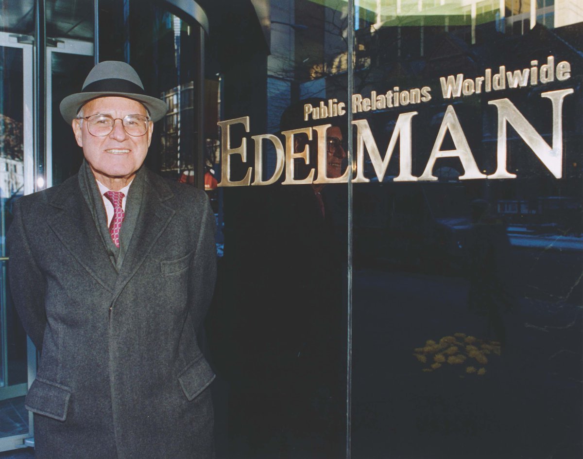 EdelmanPR's tweet photo. We celebrate Founder’s Day on October 1 –– the day that Dan Edelman opened the doors of Daniel J. Edelman and Associates at the Merchandise Mart in Chicago in 1952. https://t.co/13zNeJ4Acb #Edelman66 #EdelmanCulture https://t.co/A3nYslMBRp