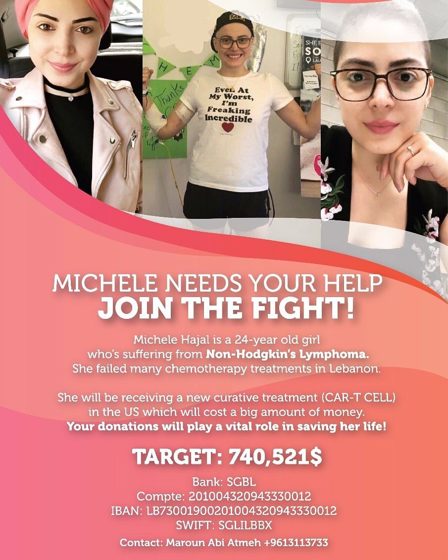 RioMoussallem's tweet photo. Let’s help Michèle win her fight💔You might remember her from the second photo when she participated in Miss Lebanon 2016 !! 
Please share. https://t.co/2N7xIUysRk