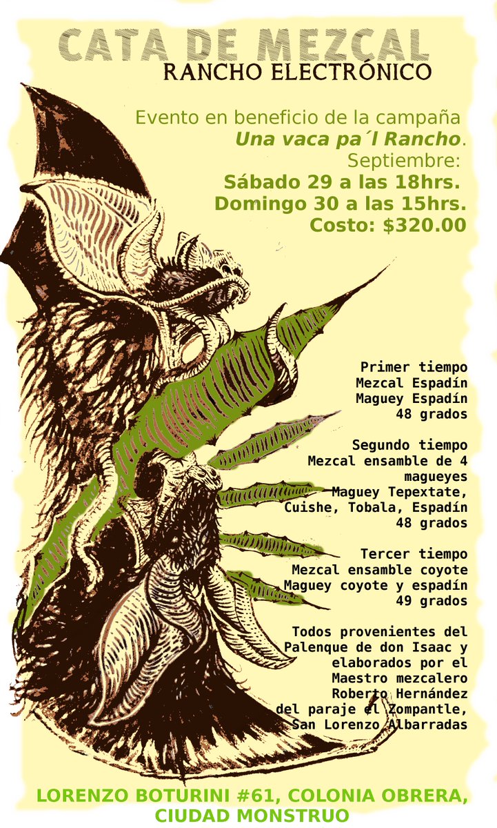 hackrancho's tweet photo. Hoy sábado 29/09 tenemos la Cata de #Mezcal artesanal de #Oaxaca en el #RanchoElectrónico y va a estar chido. Acompáñanos y apoya nuestra campaña de #Cowfounding para que el Rancho siga vivo https://t.co/EcKBol9cgd https://t.co/HzM5d2AFDa
