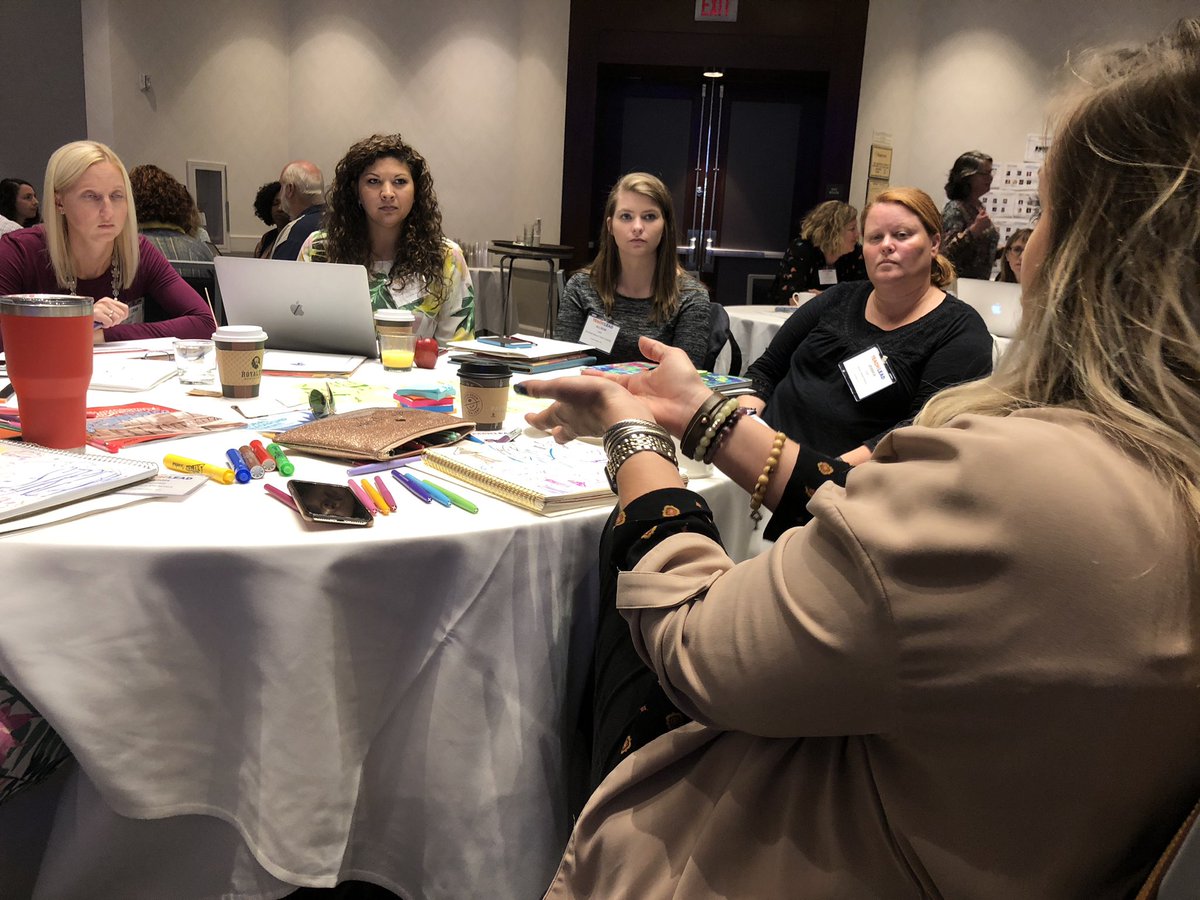 Integrated STREAM Living Lab- Discussing- How can we make learning more exciting for students? @mrsbranchk This team has a teacher candidate on the team! #TTLSummit