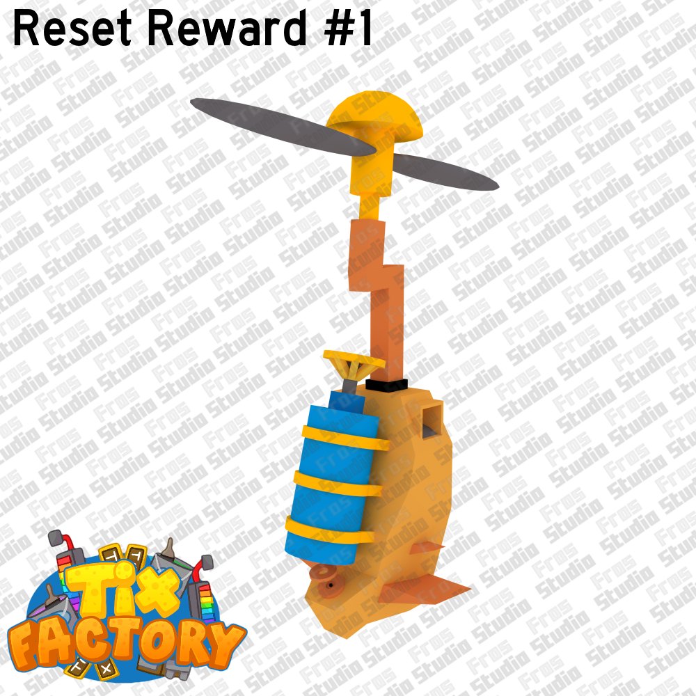 Fros Studio On Twitter The First Game Reset Reward For Tix Factory - fros studio