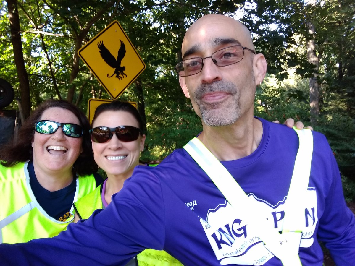CTRunner21's tweet photo. #crohnssucks When you think you are having a bad day others have it worse. Crohn's and Barrett's was kicking this morning. I had to walk. Did tour de port-a-potties. 8.5 miles. Thankful I was able to get out and walk. #runningwithcrohns #crohnsdisease #barrettsesophagus https://t.co/uHe1rBCZRj