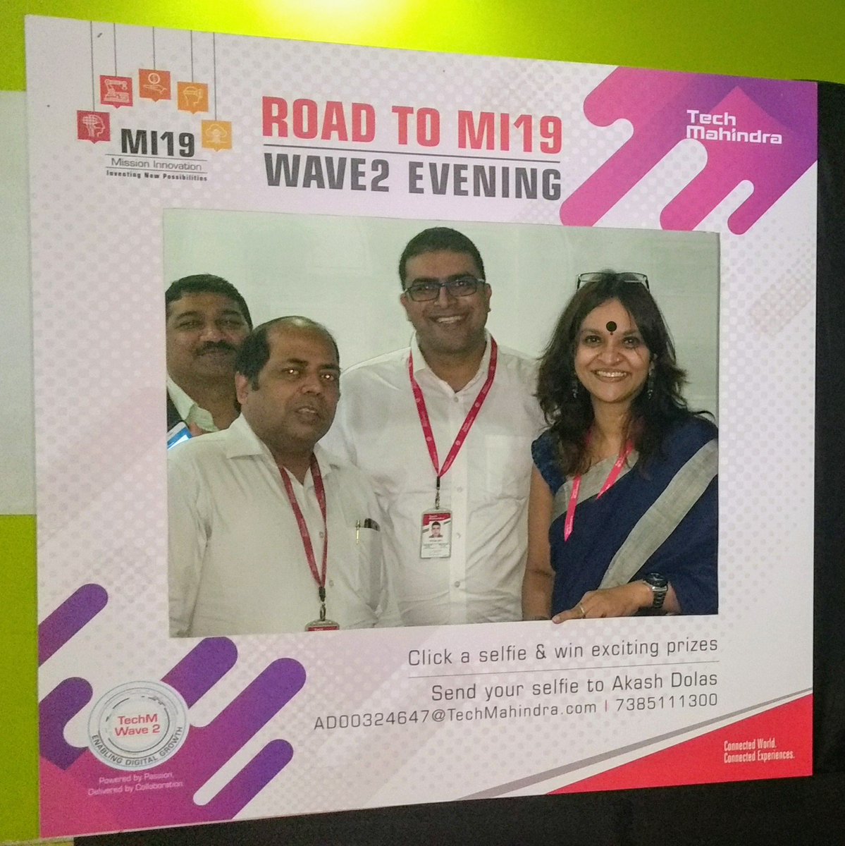 vrindapisharody's tweet photo. With the innovation program team @tech_mahindra at the  Precursor to the biggest innovation event #TechM  #MissionInnovation #MI19 

At #TechMNoida a surprise guest Innaya 'bot' some more charm home 🙂🙂 https://t.co/74kkDvEefu
