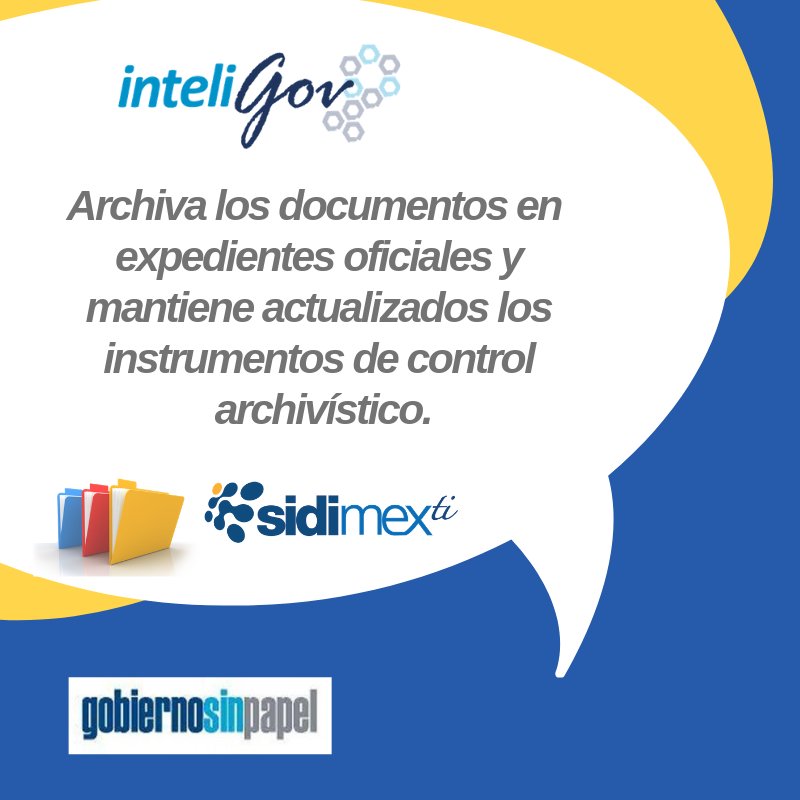 SidimexTI's tweet photo. #SIDIMEXTI Actualiza tus instrumentos de control archivístico de una manera fácil y sencilla #inteligov https://t.co/nUGolGLnxL