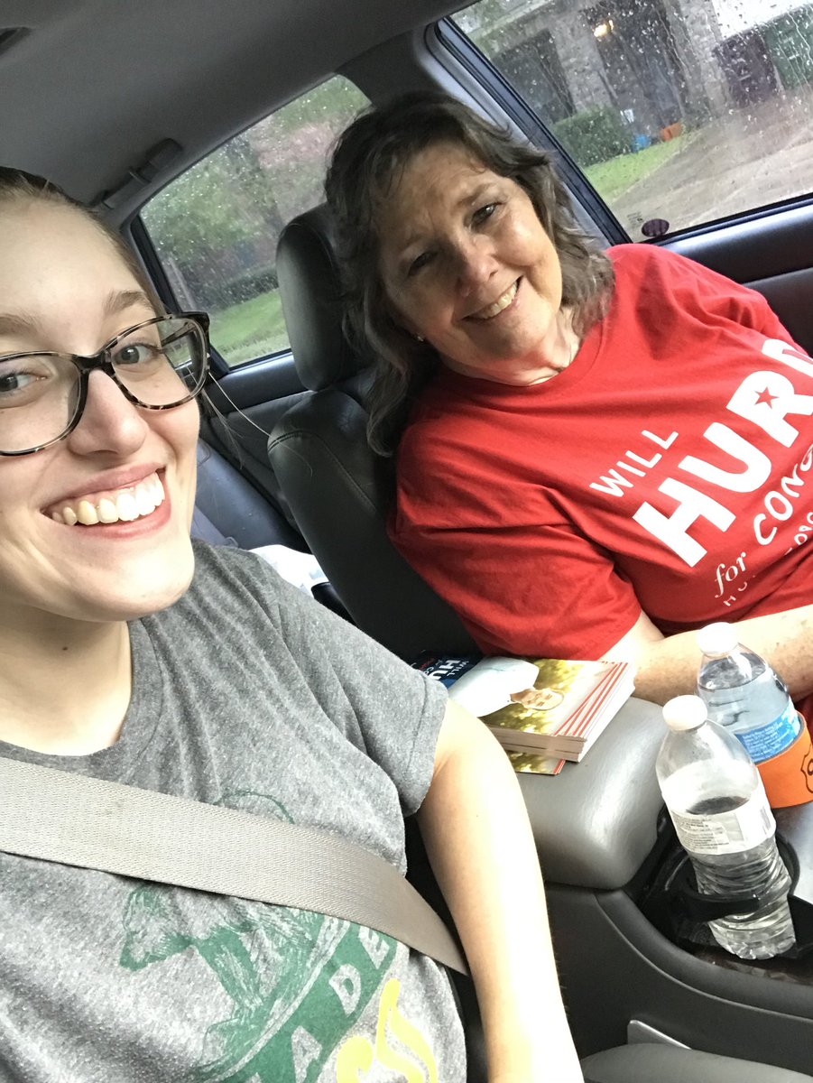 RachelKern19's tweet photo. Wading out the rain so we can block walk for Congressman Hurd! #hurdistheword #leadright #keeptexasred https://t.co/aL7yp5wWtF
