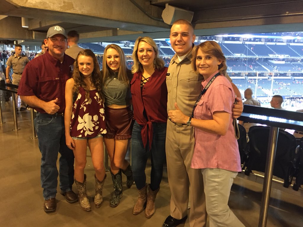 KristiCowboy's tweet image. So thrilled to be at @ATTStadium watching @AggieFootball with my favorite “fish” (freshman) @AggieCorps , my cousin Parker, and family for Texas A&amp;amp;M vs Arkansas.   Gig ‘em Aggies!!!
