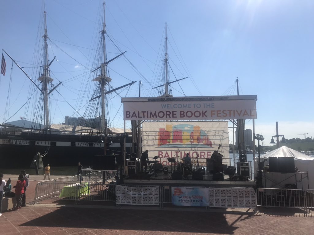 CITYpeekBalt's tweet image. All headed to the @BmoreBookFest at the #InnerHarbor! So many #books 📚 and #live entertainment #bookworm 🐛 #Free #FamilyFun