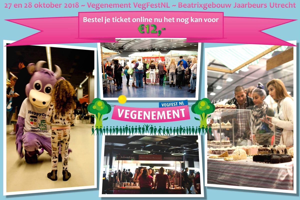 Vegenement's tweet photo. Vegenement VegFestNL op zaterdag 27 en zondag 28 oktober in de Jaarbeurs Utrecht, mis niets en bestel nú je tickets met korting online❗ 🤩
Bestel jouw tickets HIER ➡️ https://t.co/YtXcEKxRWV https://t.co/tDxNjrSlxG