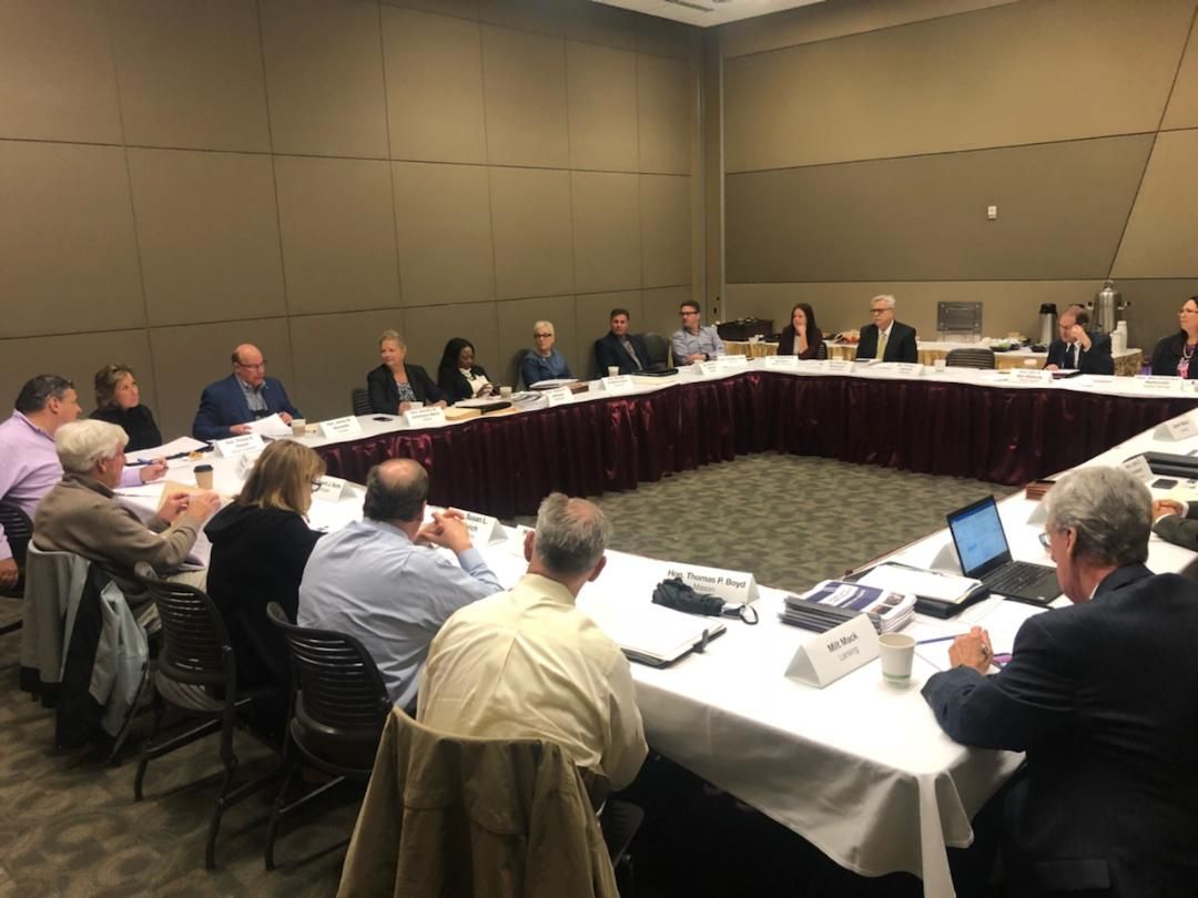 MISupremeCourt's tweet photo. Trial court judges convening at @MIStateBar Judicial Section under Chair Judge Annette Berry of @3rdccorg during #SBMNext. Judges praised MSC Judicial Success Stories booklets spotlighting MI circuit, probate, district, & other courts. Success stories: https://t.co/qYBbwYbERg https://t.co/sItGtrQCAB